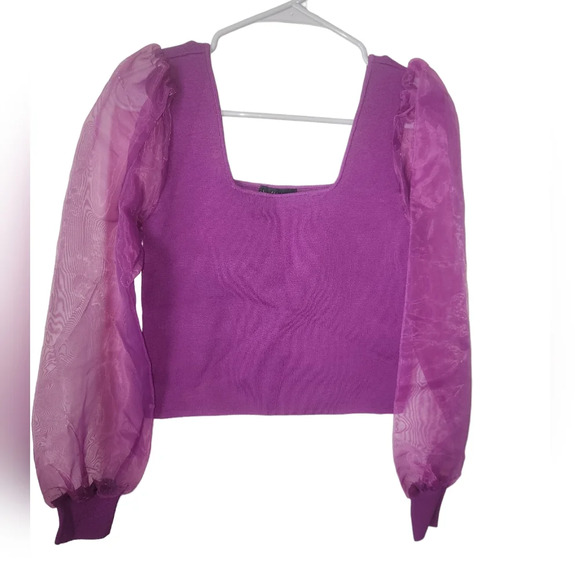 House of Harlow 1960 Tops - House of Harlow 1960 Purple Sheer‎ Sleeve Top Small